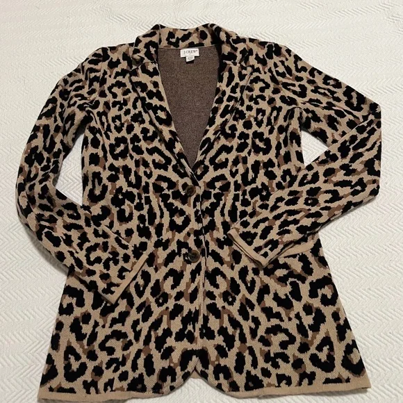 J.CREW Leopard sweater-blazer - Picture 6 of 9